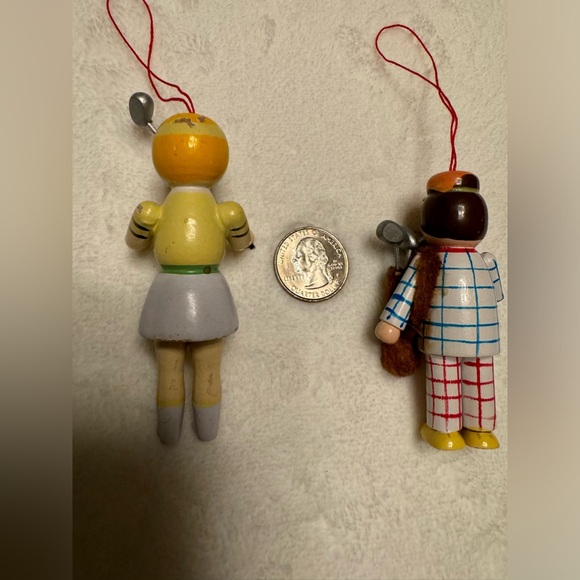 Vintage Golfers Wooden Christmas ornaments - Picture 5 of 7